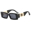 Shield Women Black Gold Luxury Design Sunglasses