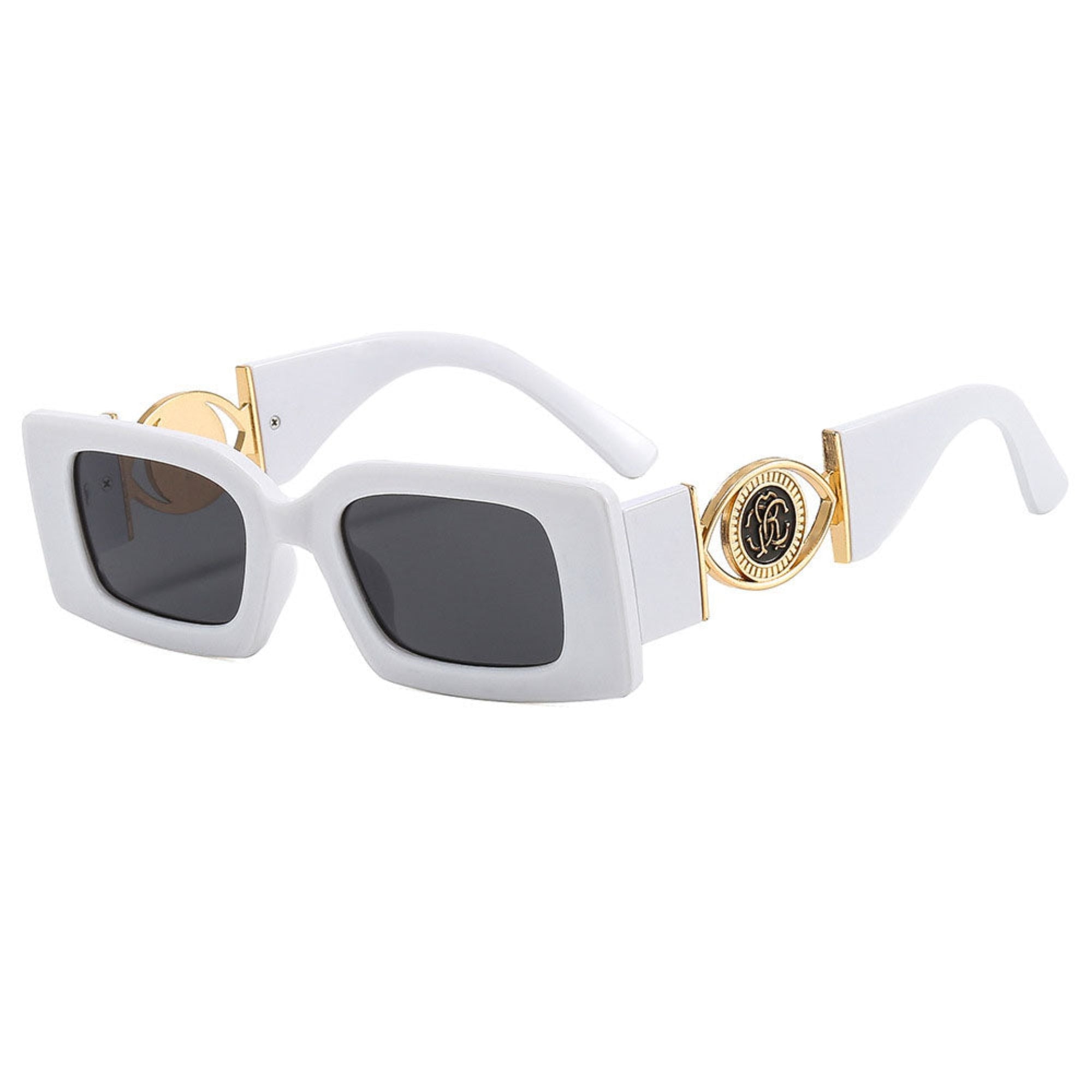 Dolce & Gabbana White Shield Sunglasses DG 8021-B – Occhi Azzurri