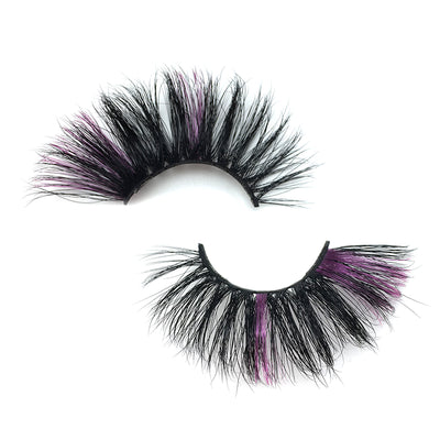 Majestic AMB 18+2 Green 25mm 3D Mink Colored Lashes