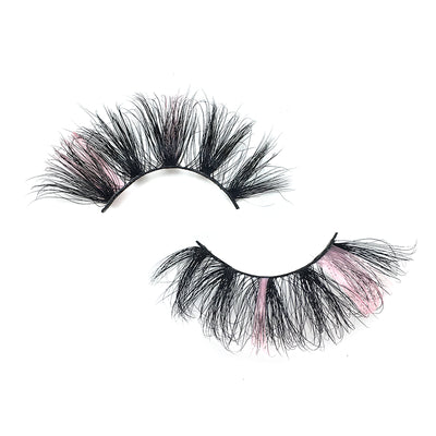 Majestic AMB 13+2 Pink 25mm 3D Mink Colored Lashes