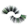 Majestic AMB 18+2 Green 25mm 3D Mink Colored Lashes