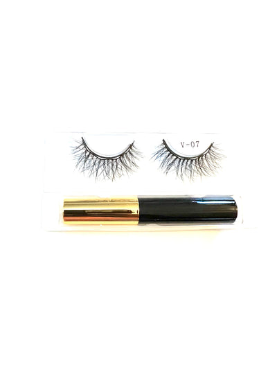 Rose V-02 3D Mink Magnetic Lash and Glue Set