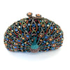 Classic Crystal Stone Peacock Cutch Purse