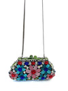 Gardena Multicolor Crystal Embellished Clutch Purse