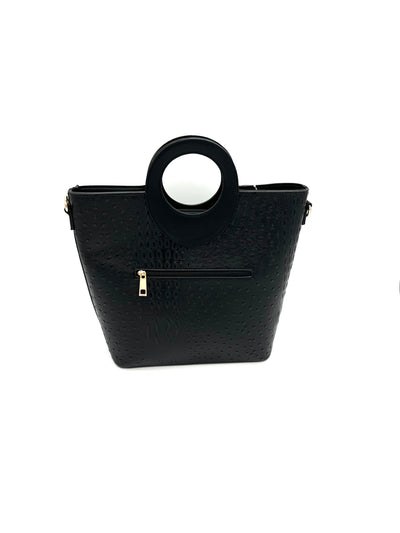 Black Beauty Two-Piece PU Leather Handbag Set