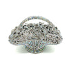 Glam Crystal Flower Basket Clutch Purse