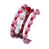 Charming Four Piece Pink Beaded Bracelet