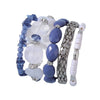 Amelia Five Piece Blue Beaded Bracelet