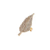 Elegant Rhinestone Size Adjustable Leaf Design Ring