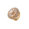 Cluster Pearl Gold-plated Flower Ring