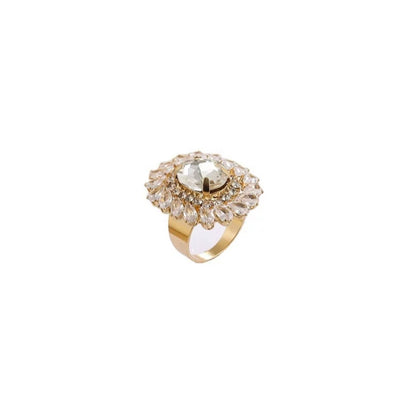 Enchanting Gold-Plated Crystal Stone Ring