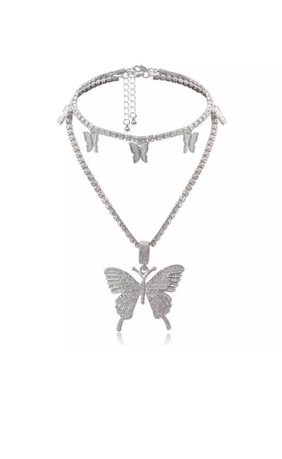 Dally Gold Plated Butterfly Choker Necklace