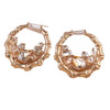 Women Bronze Crystal Hoop Earring