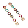 Multicolored Square Shape Drop Earring