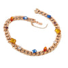 Multicolor Crystal Stone Charm Choker Necklace