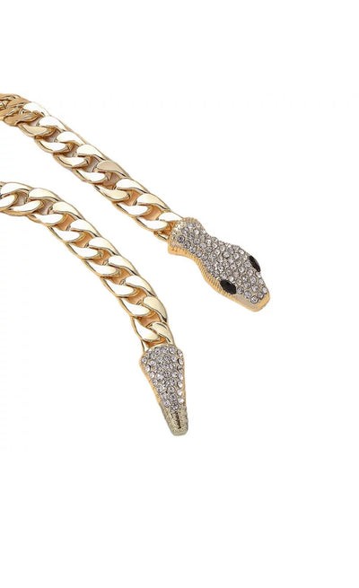 Snake Rhinestone Magnetic Closure Necklace