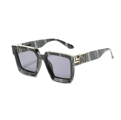 Shade Black Gold Oversized Sunglasses