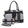 Viva Two-Piece Gray Black Handbag Set