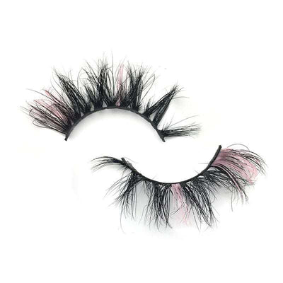 Exquisite MC 27+6 White16-19mm 3D Mink Colored Lashes