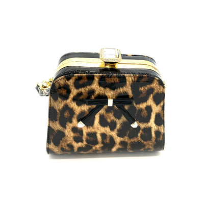 Lee Patent Leather Leopard Handbag