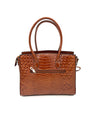 Alicia Two-Piece PU Leather Brown Tote Handbag set