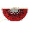 Seeded Watermelon Rhinestone Evening Purse