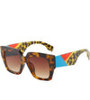 Francy Navy Blue Pink Oversized Sunglasses