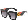 Francy Black Orange Oversized Sunglasses