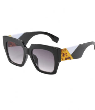 Francy Navy Blue Pink Oversized Sunglasses