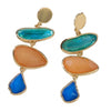 Colorful Resin Stone Fishhook Drop Earring