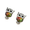 Women Night Owl AB Green Stud Earring