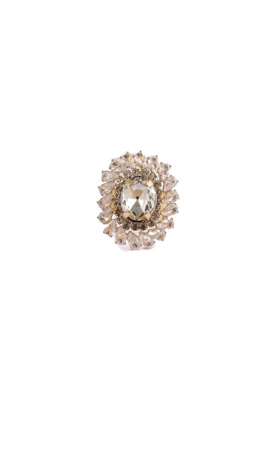 Enchanting Gold-Plated Crystal Stone Ring