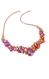 Women Multi Color Stone Crystal Pendant Necklace